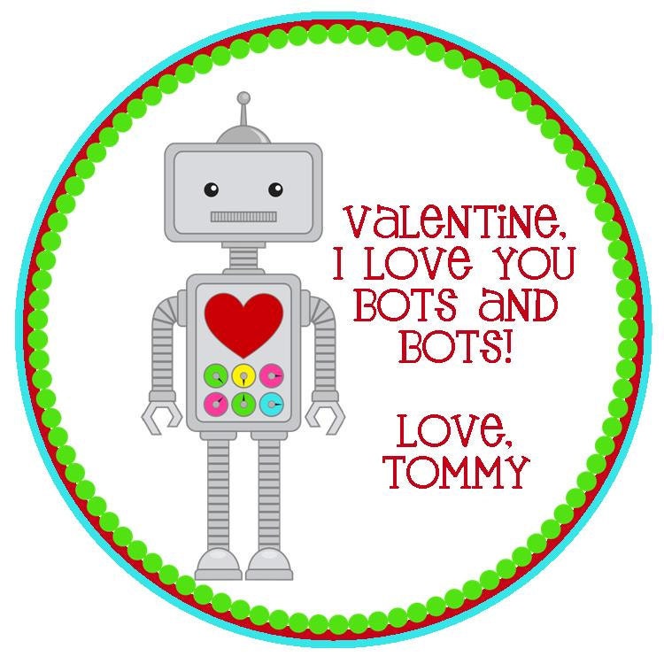 Robot Valentine's Favor Tags or Stickers Il_170x135