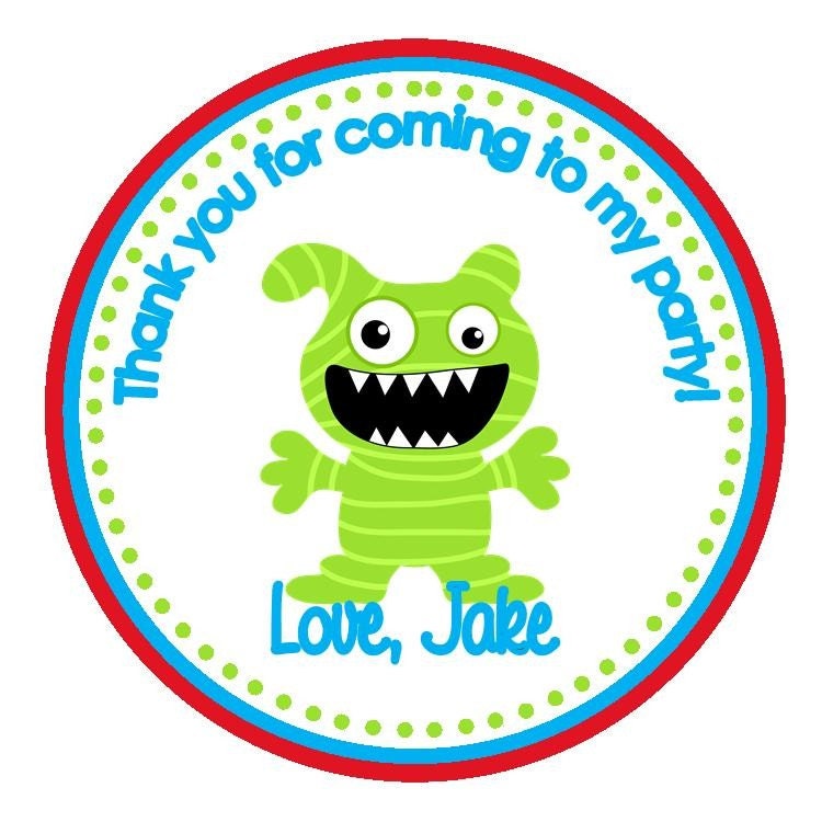 Adorable Monster Birthday Party Favor Tags Il_570xn
