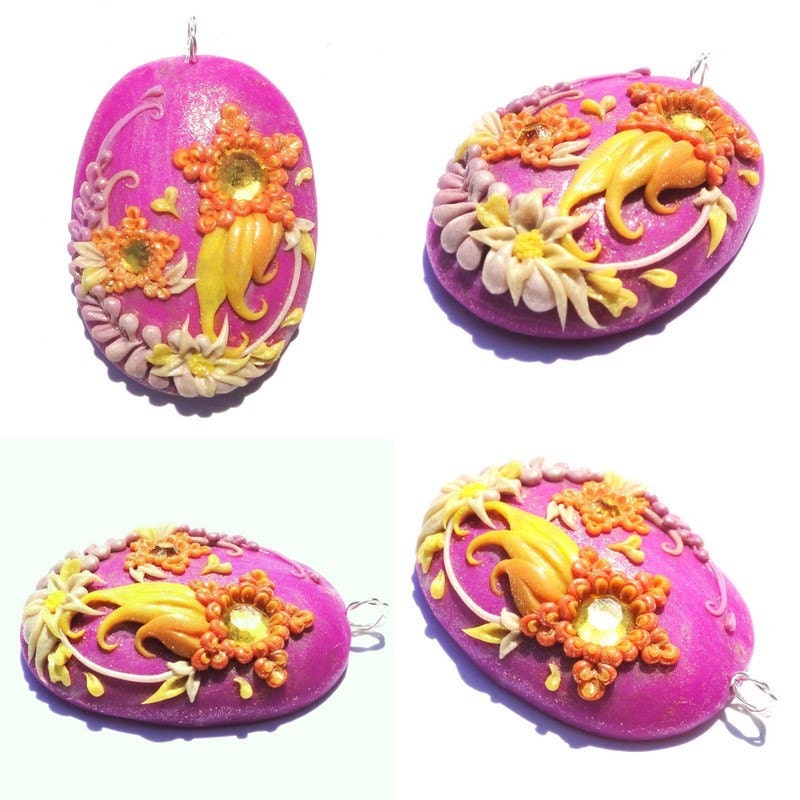 Shooting Stars - Beautiful Clay Crystal Pendant