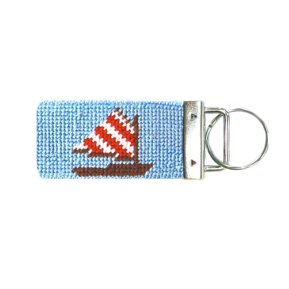 Needlepoint Kit, Sailboats Key Fob