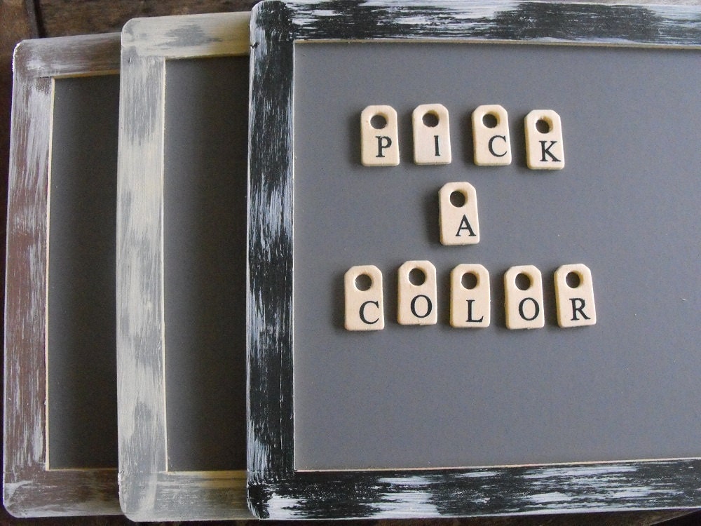 You Pick Your Colors Two 7 x 10 Wooden Wedding Gray Chalkboard Frames Signs Distressed Woodland Rustic Menu Dessert Table Signs