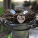 Mini Personalized Ring Bearer Twig Bird Nest Woodland Rustic Romantic Ring Pillow Alternative