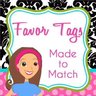 Made to Match Personalized Favor Tag Printable