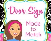 Made to Match Personalized Door Sign, Yard Sign, Chair Sign Printable