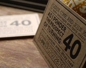 Letterpress Birthday Invitations 40qty