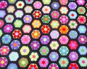 african flower hexagon granny blanket