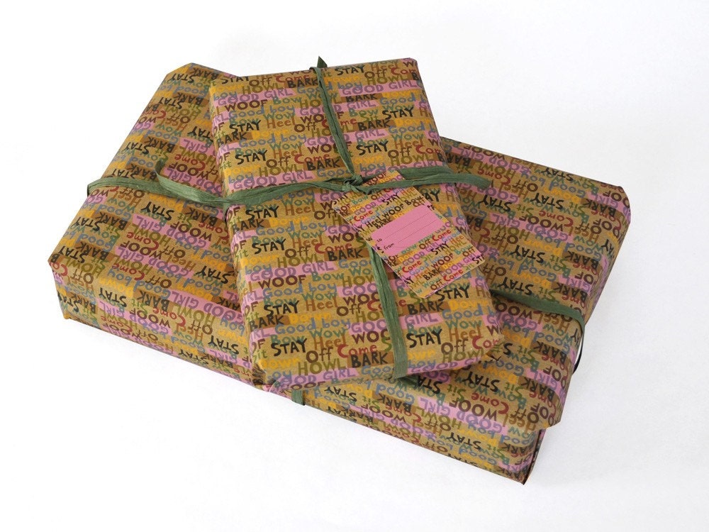 Good girl/good boy type wrapping paper. 1 sheet