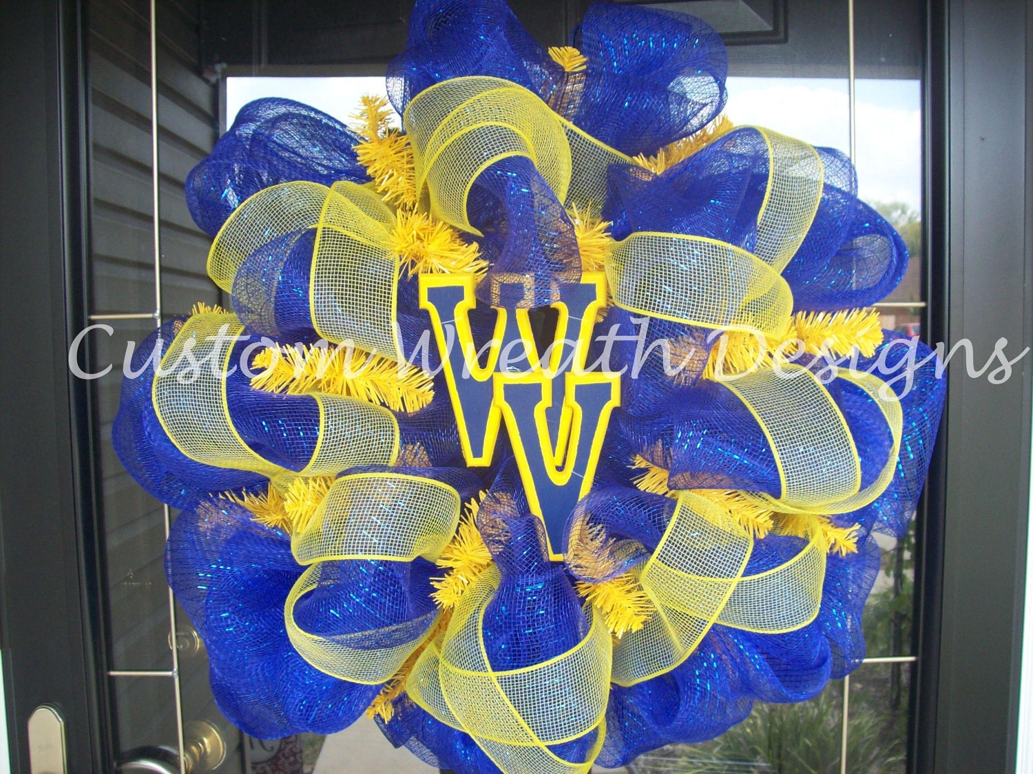 Deco Mesh West Virginia Fan Wreath