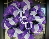 Deco Mesh TCU Wreath