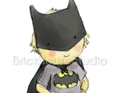 Boy Room Wall Art - Batman, 5x7 Print