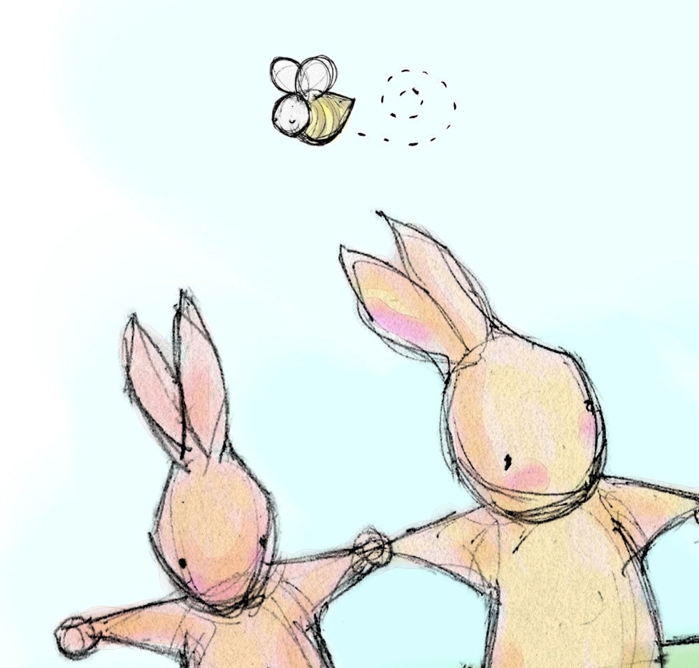 bunnies dancing