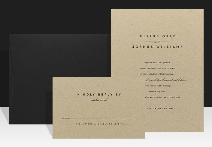 Wedding Invitation - Modern & Urban Wedding