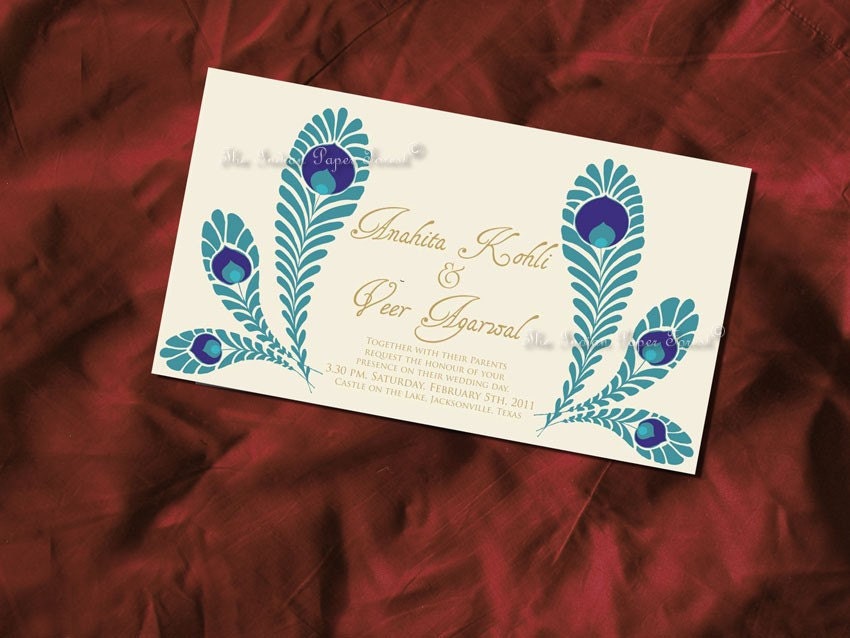 PRINTABLE ROYAL PEACOCK Invitation Custom Colors-Text Diy Paper Goods Template Wedding Anniversary Engagement Shower Party Program
