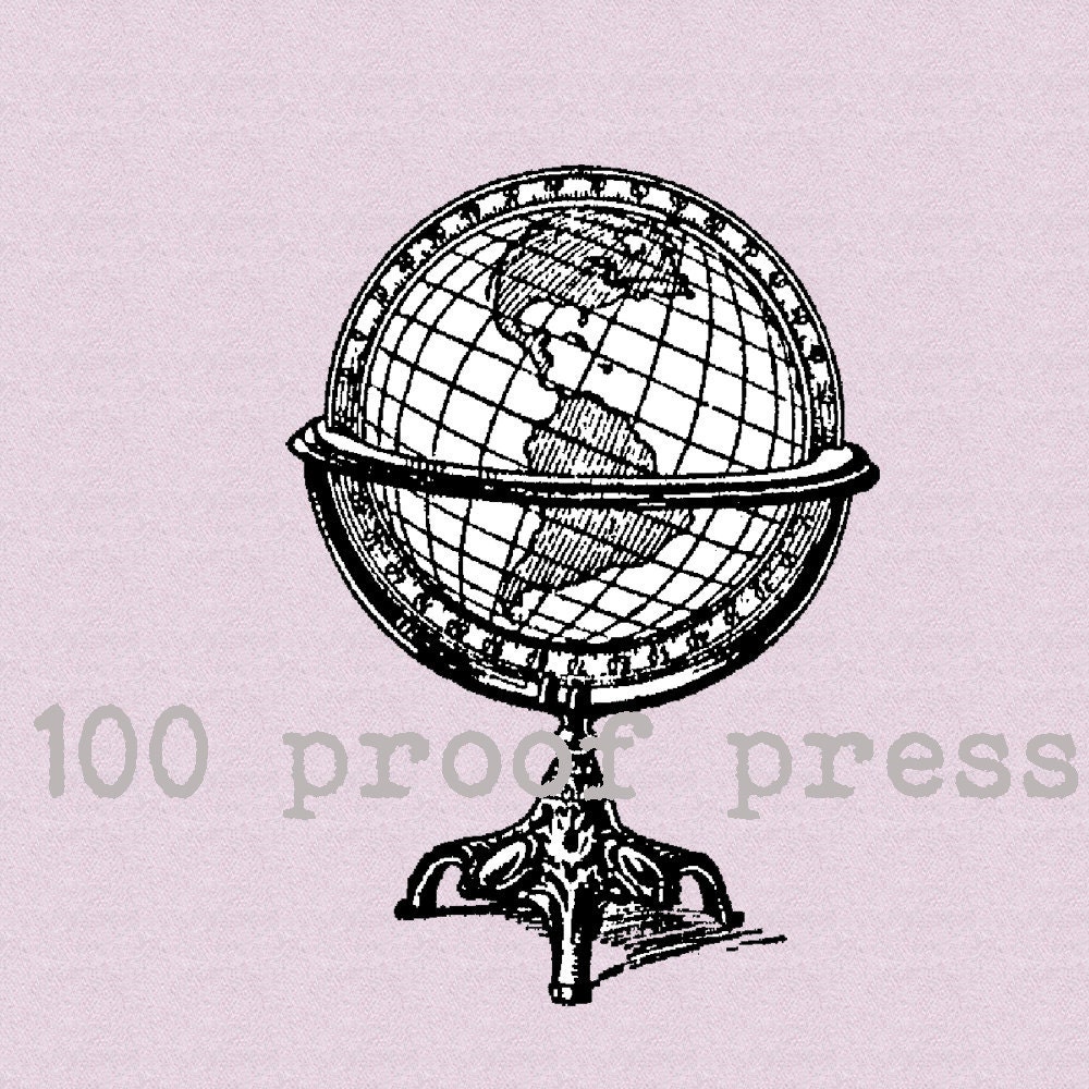 Globe Rubber Stamp 5307