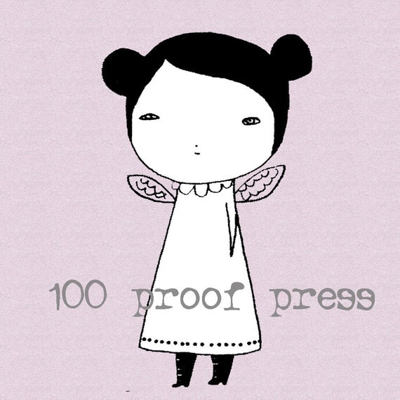 Little Angel Girl  Rubber Stamp