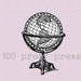 Globe Rubber Stamp 5307