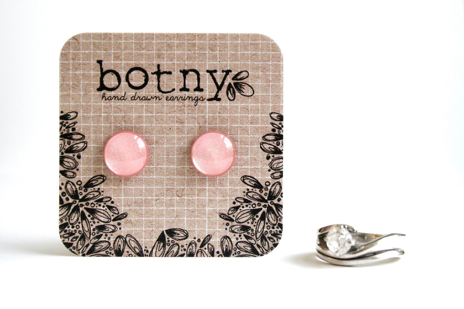 Shimmering Elegant Pink Bridal Brook Earrings