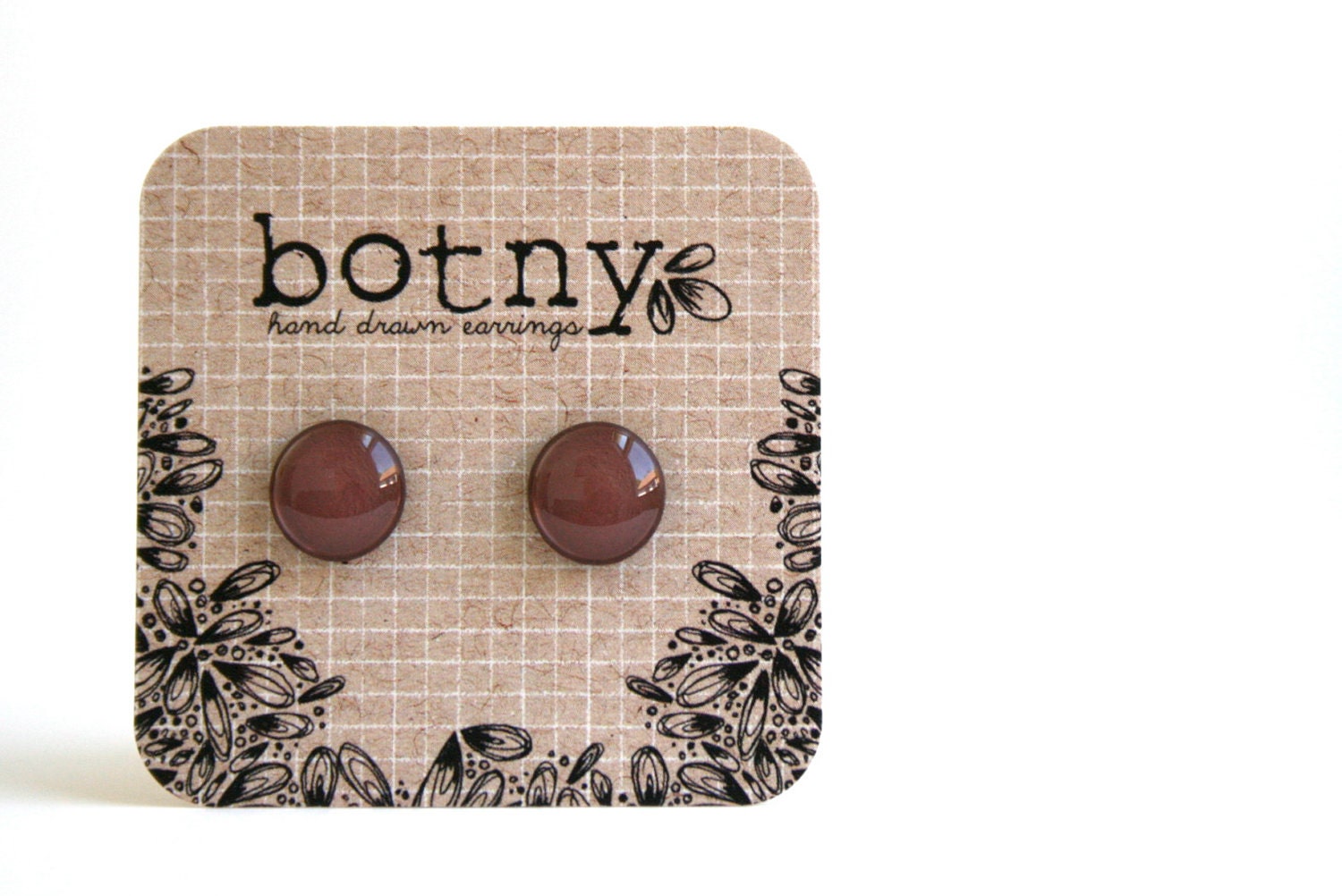 Burnt Chestnut Mauve Brook Earrings