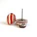 Crimson Red and Snow White Candy Cane Stripe Brook Earrings