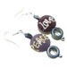 Peace Love Boho Earrings, hippie boho earrings, peace love earrings, dangle, eco friendly, upcycled earrings, recycled, boho jewelry