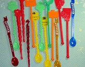 Vintage Swizzle Sticks - Liquor Brands Set