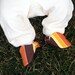 Sale - Baby Boy Retro Stripes Organic Cotton Handmade Crib Shoes- Size 0 3 6 9 12 18 24 months- Baby Clothes
