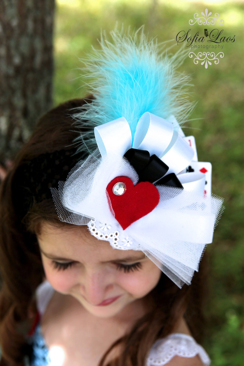 Alice in Wonderland inspired dress and hair piece