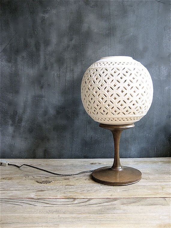 Vintage Reticulated Porcelain Lamp