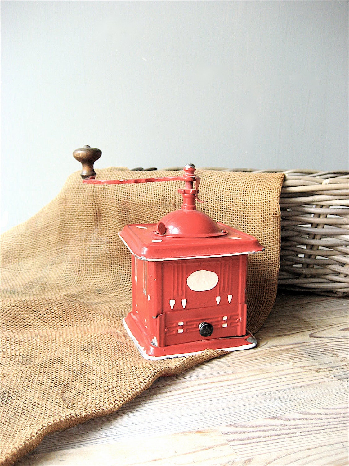 ON SALE Vintage Swedish Metal Coffee Grinder