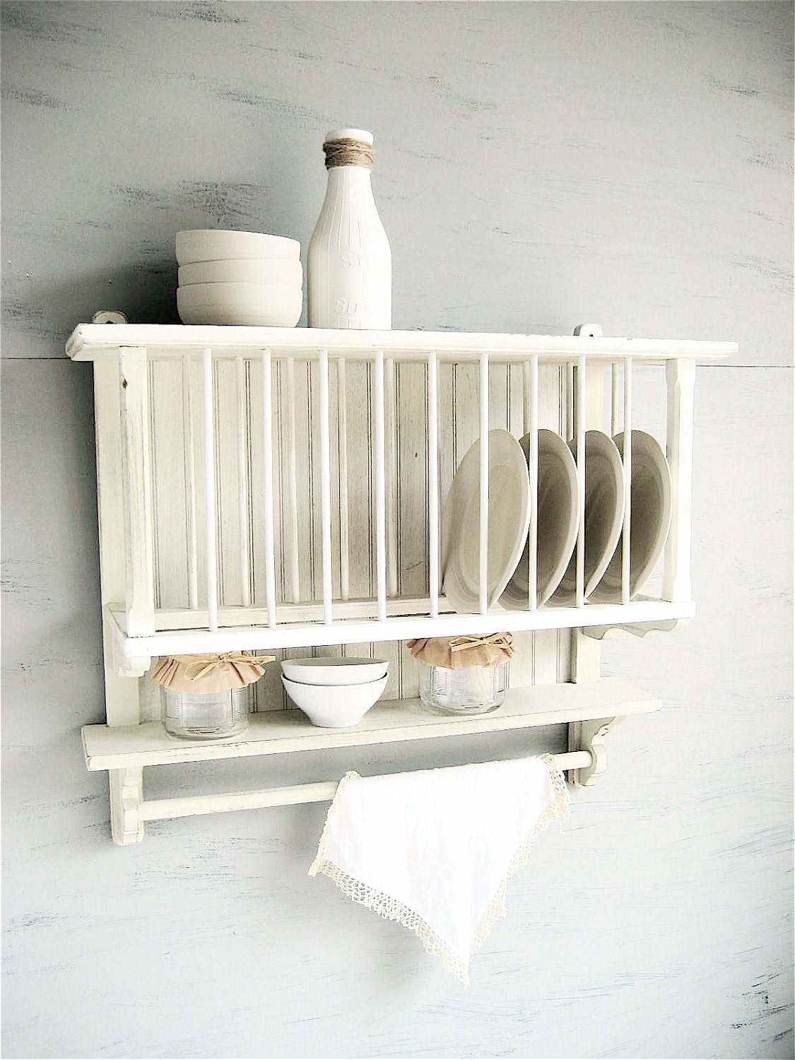 Vintage Plate Wall Rack