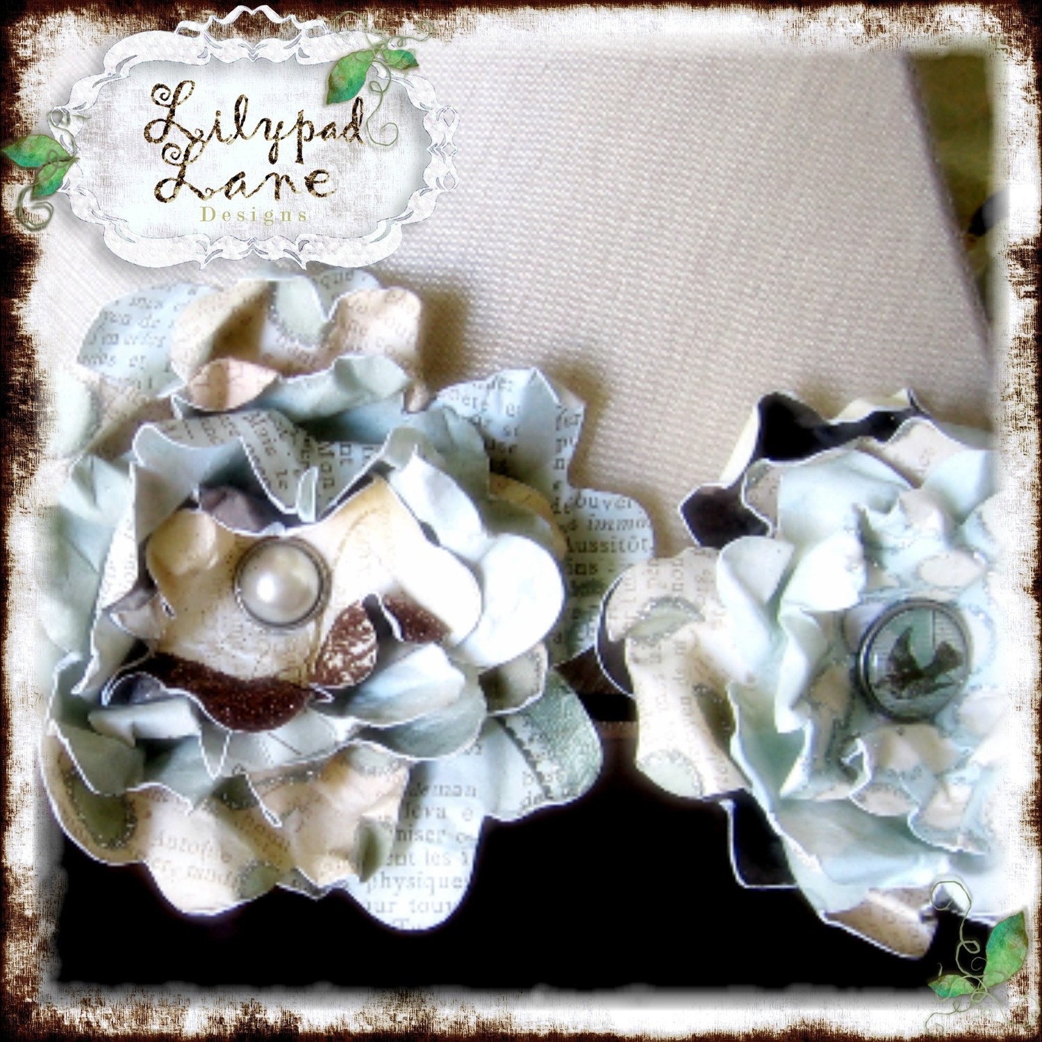 French Lampshade .. "Springtime in Paris" .. shabby chic .. vintage inspired ..