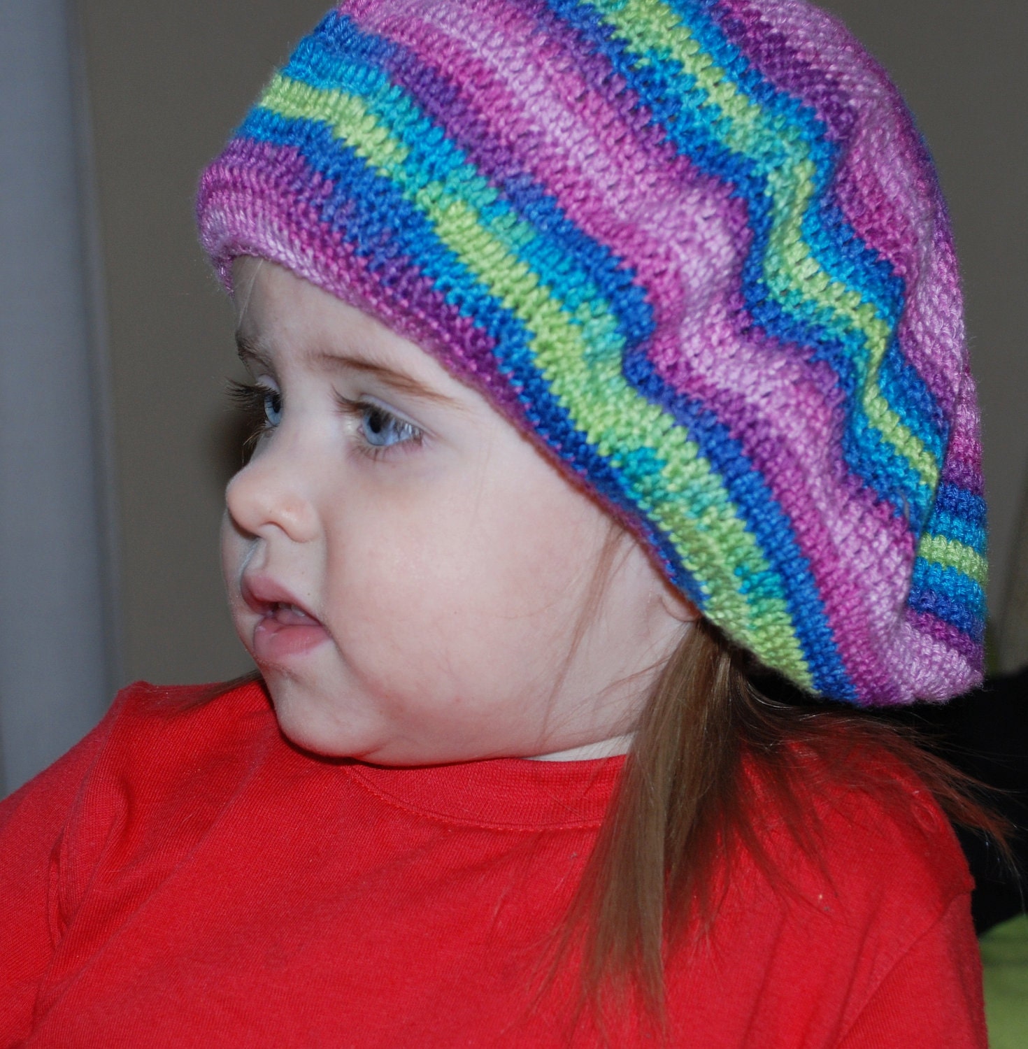 Crochet pattern PDF - Fun Rasta Hat for Toddlers - Crochet Baby Beret Hat Pattern instant download