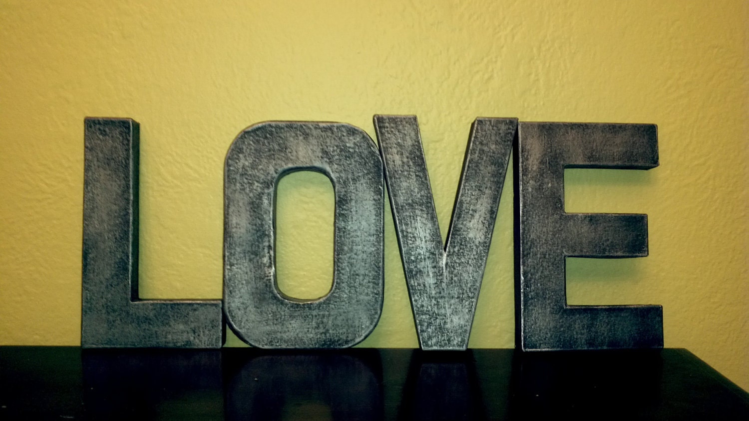 Faux Metal Letters - 8" LOVE Sign