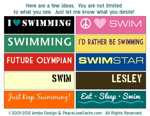 I'd Rather Be Swimming Ribbon Hanging Display  -  Customization & Personalization Available