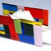 Set of Napkin holder&Hot pot holder handmade by Dalit Glass