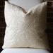 Durance Embroidery  in Limestone - F Schumacher -  Pillow Cover size 20"x20"