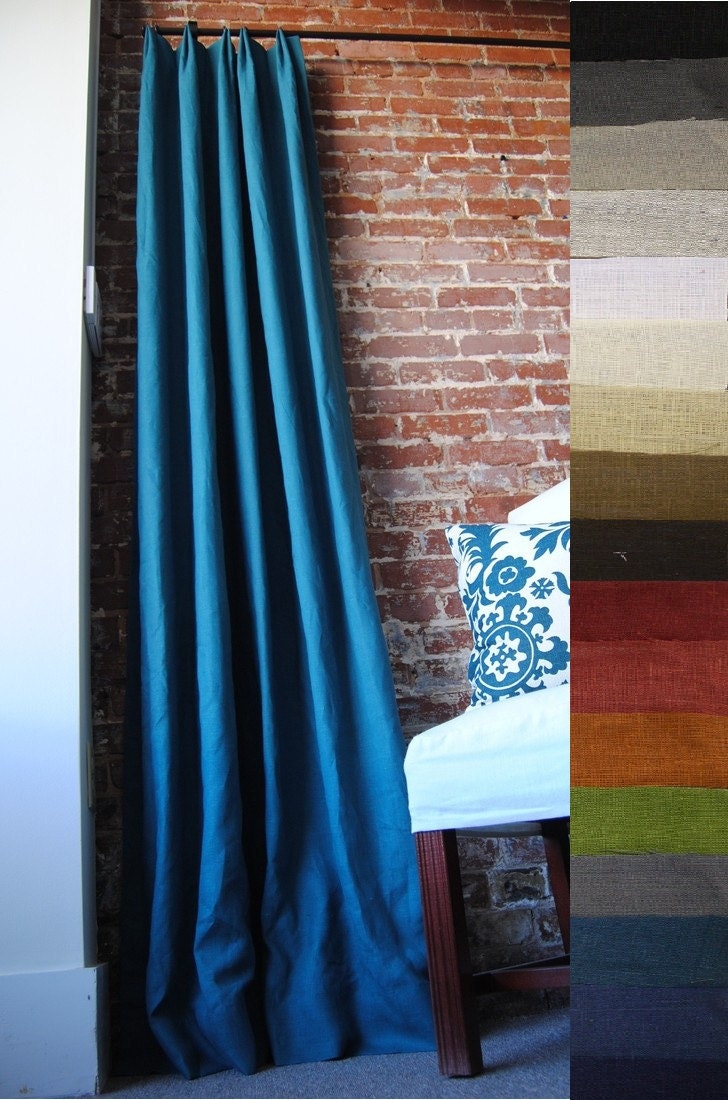 108" Euro Pleated Solid Drapery Panel - Custom - You Pick The Color