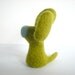 Green Felt Mouse - Needle Felted Light Olive Mouse Sculpture