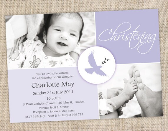 Printable Boys or Girls Christening/Baptisim Invitation Il_570xn