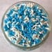 Sprinkles: Blue and White Jimmies for cupcakes, cookies, cake pops, cake decorating - 3 oz