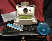 Vintage Polaroid Automatic 103 Land Camera, with case and flash, 1960s