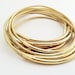 Gold Leather Bangle Bracelets- Gold Bangle, Bohemian Bangle, Leather Bangles