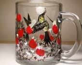 Hummingbirds - Cheerful Spring clear glass mug