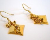 Gold Diamond Shaped Earrings