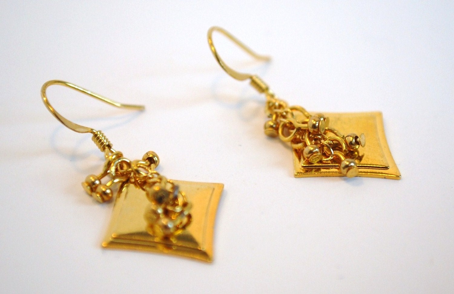 Gold Diamond Shaped Earrings