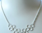 Circle cluster double necklace