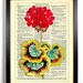 The Garden Collection 12, Repurposed Book Upcycled Dictionary Art Vintage Book Print Recycled Vintage Dictionary Page Buy 2 Get 1 FREE