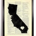 California State Dictionary Book Print Upcycled Book Art Upcycled Vintage Book Print Antique Dictionary Buy 2 Get 1 FREE