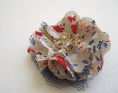 Hair Clip - Prairie W Blue Tulle