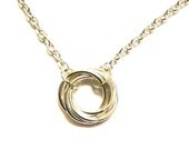 Captured Infinity Love Knot / Flower Pendant (Silver)